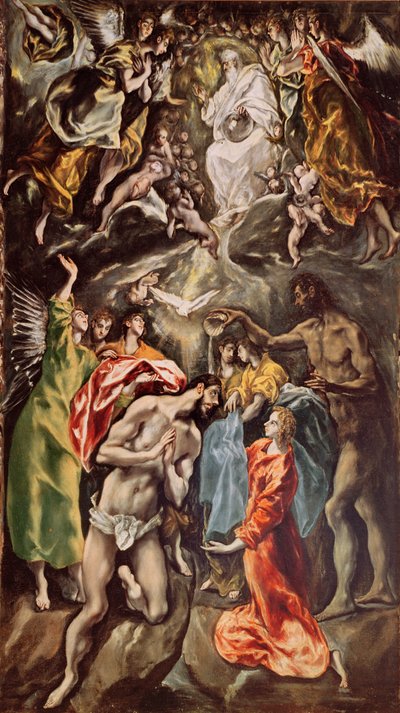 キリストの洗礼、1608-14 作： El Greco